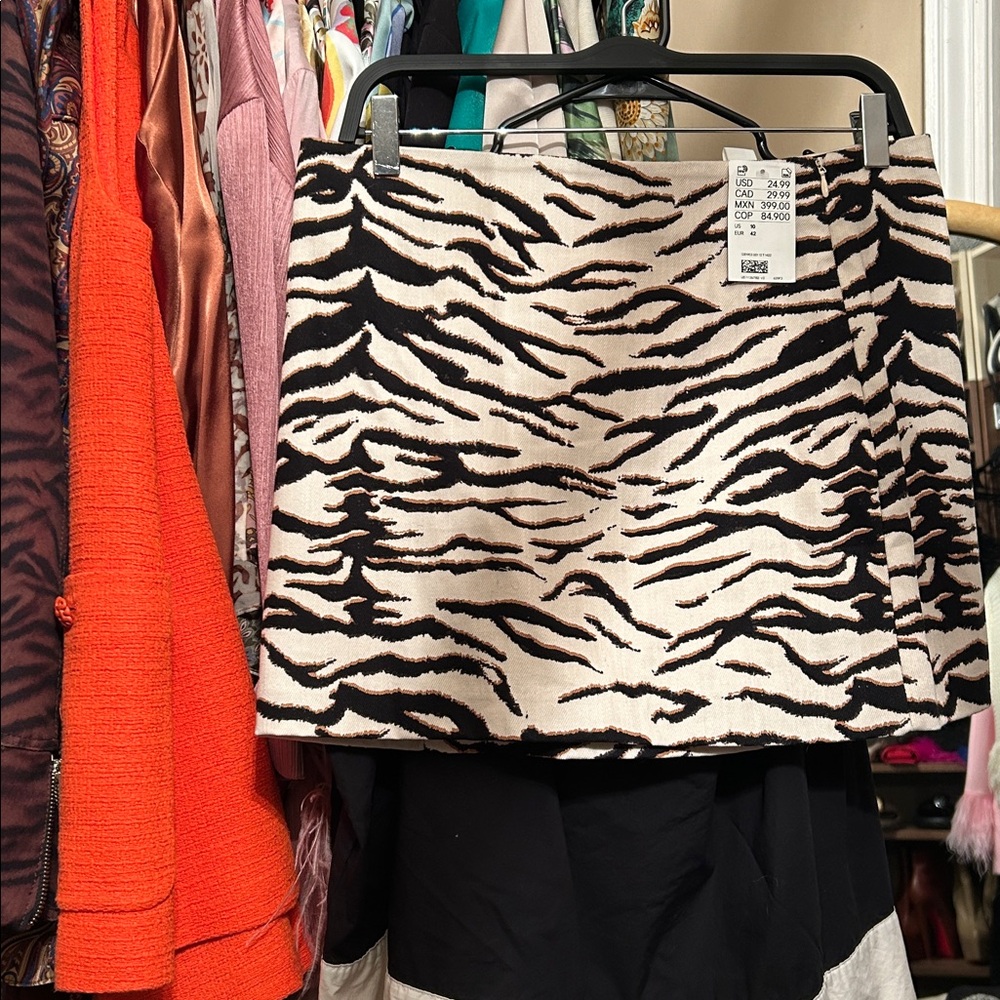 H&M Zebra Skirt